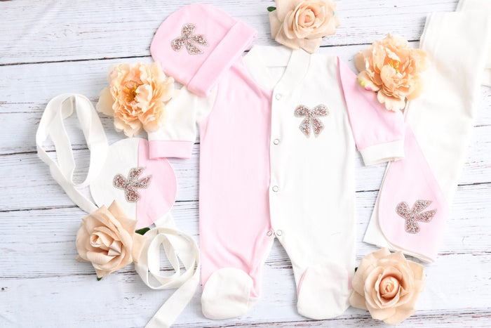 The Pink Bow Romper Set