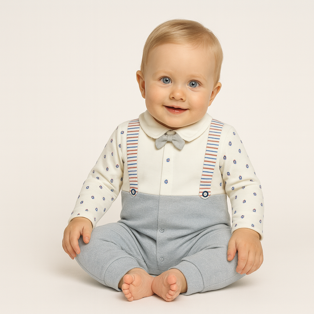 Gentle Gentleman Baby Romper