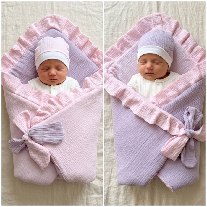 Rosé Rêverie Reversible Baby Drape Set