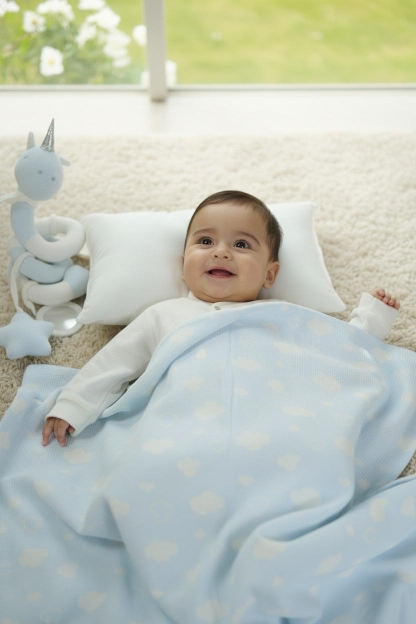 Blue Skies Baby Blanket & Toy Set