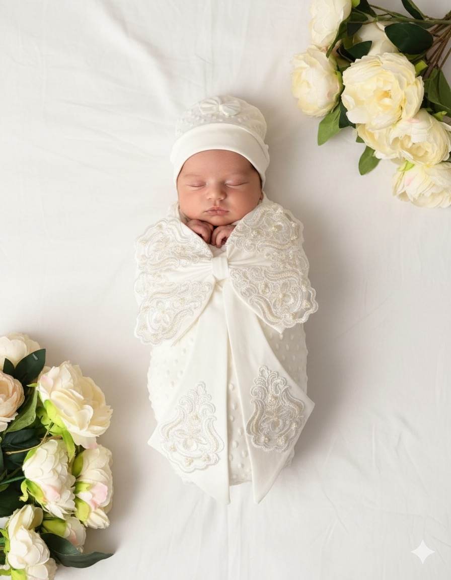 IVORY MIRAGE BABY BLOOMING WRAP