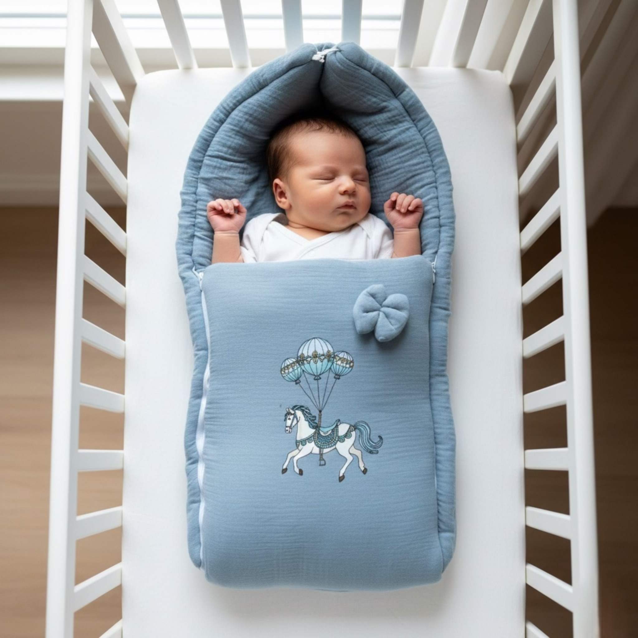 Sky Carousel Muslin Sleeping Bag