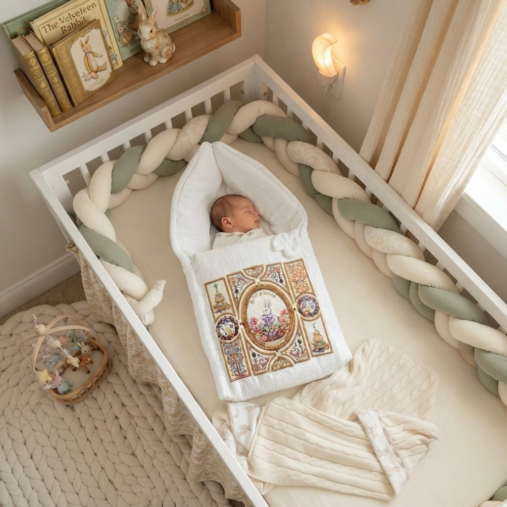 The Baby Aroosa French Nursery Crest Sleeping Bag