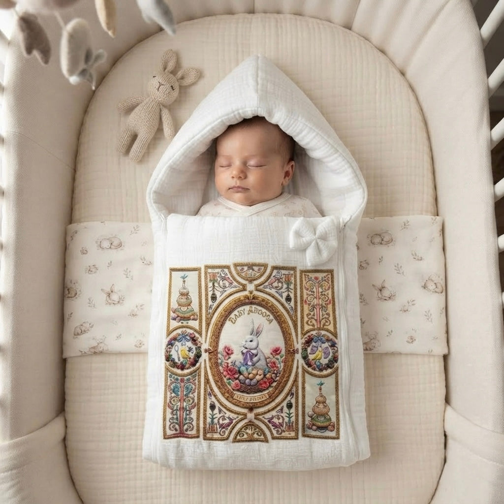 The Baby Aroosa French Nursery Crest Sleeping Bag