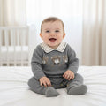 Grey Teddy Trio Knit Romper