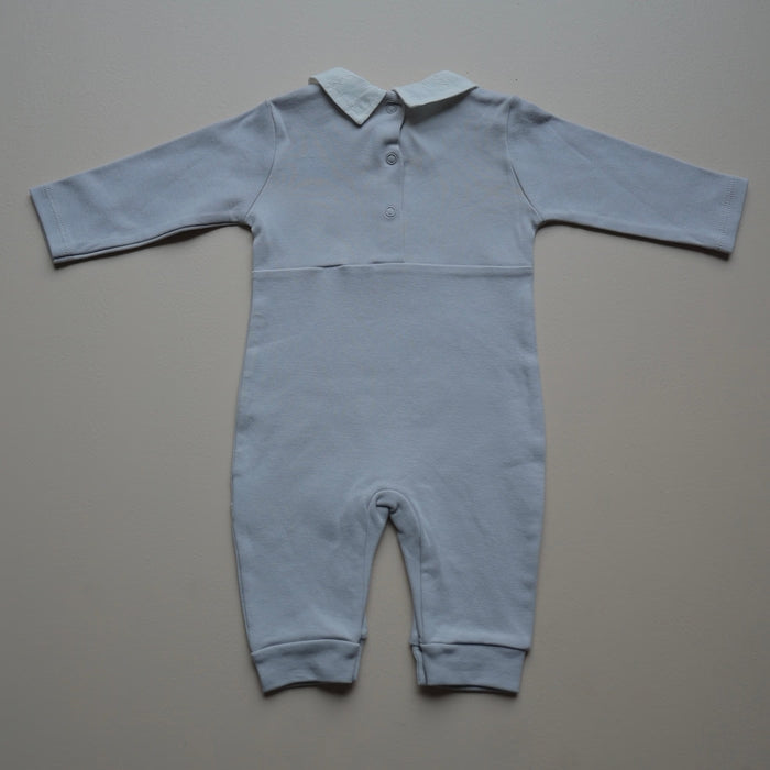 Light Grey Classic Collar Romper