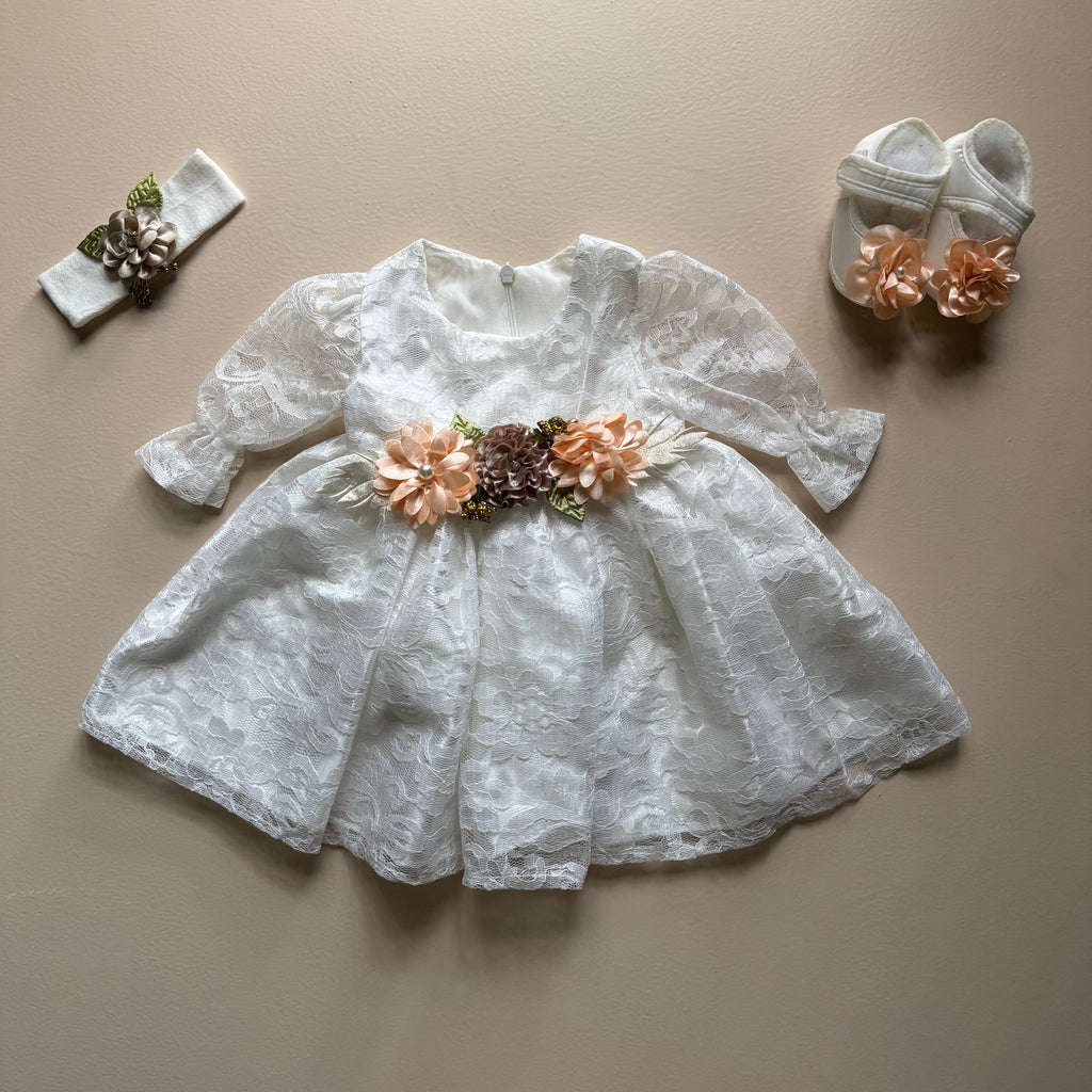 Ivory Blossom Frock Set