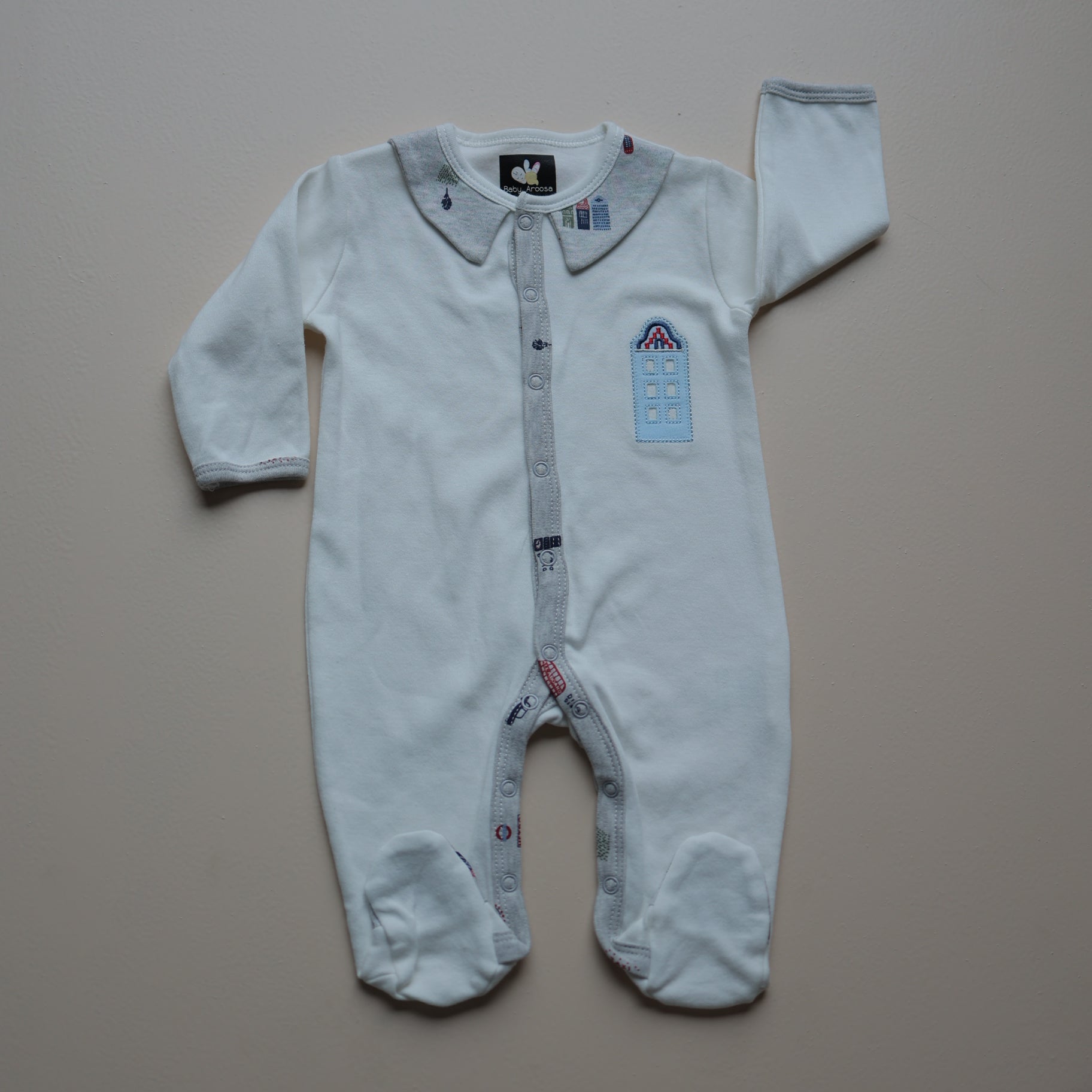 Ivory London House Footed Romper