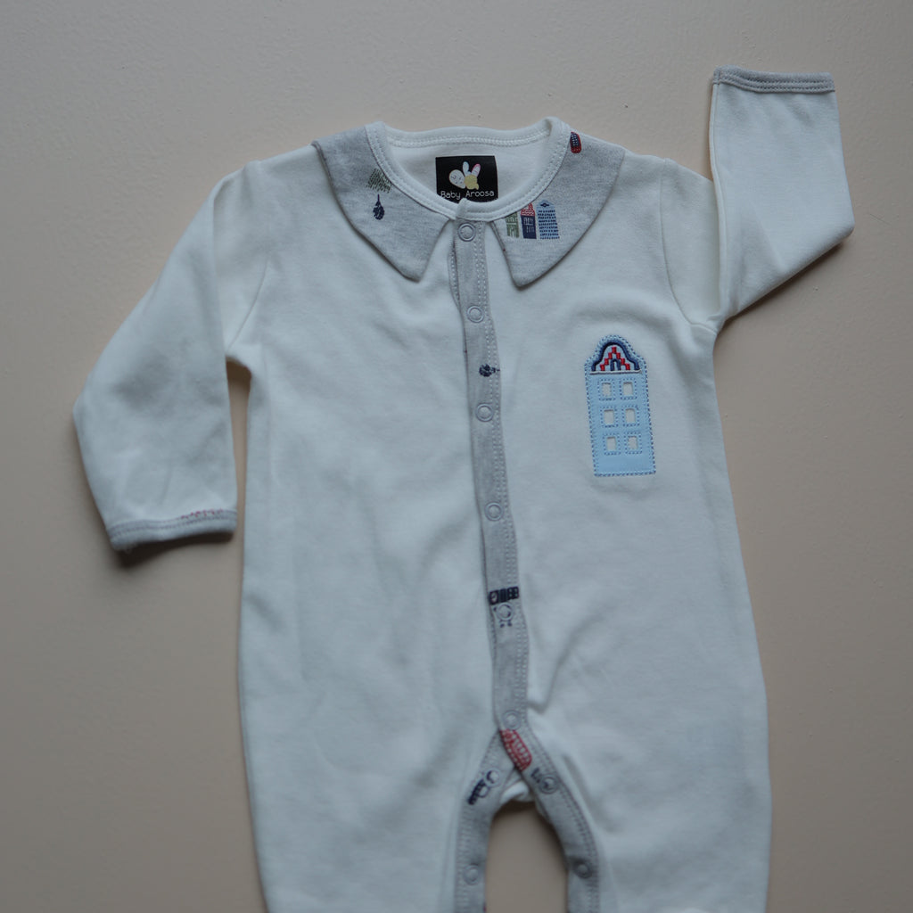 Ivory London House Footed Romper