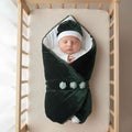 Emerald Royale Velvet Winter Drape & Cap Set