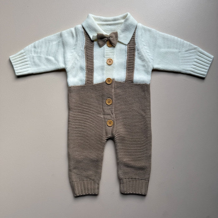 Little Gentleman Knit Romper