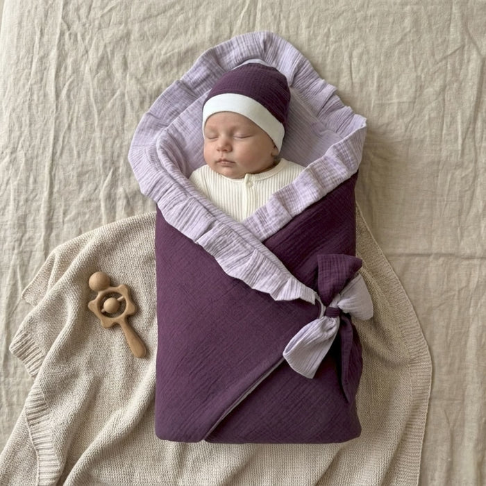 Amour Lavande Reversible Baby Drape Set