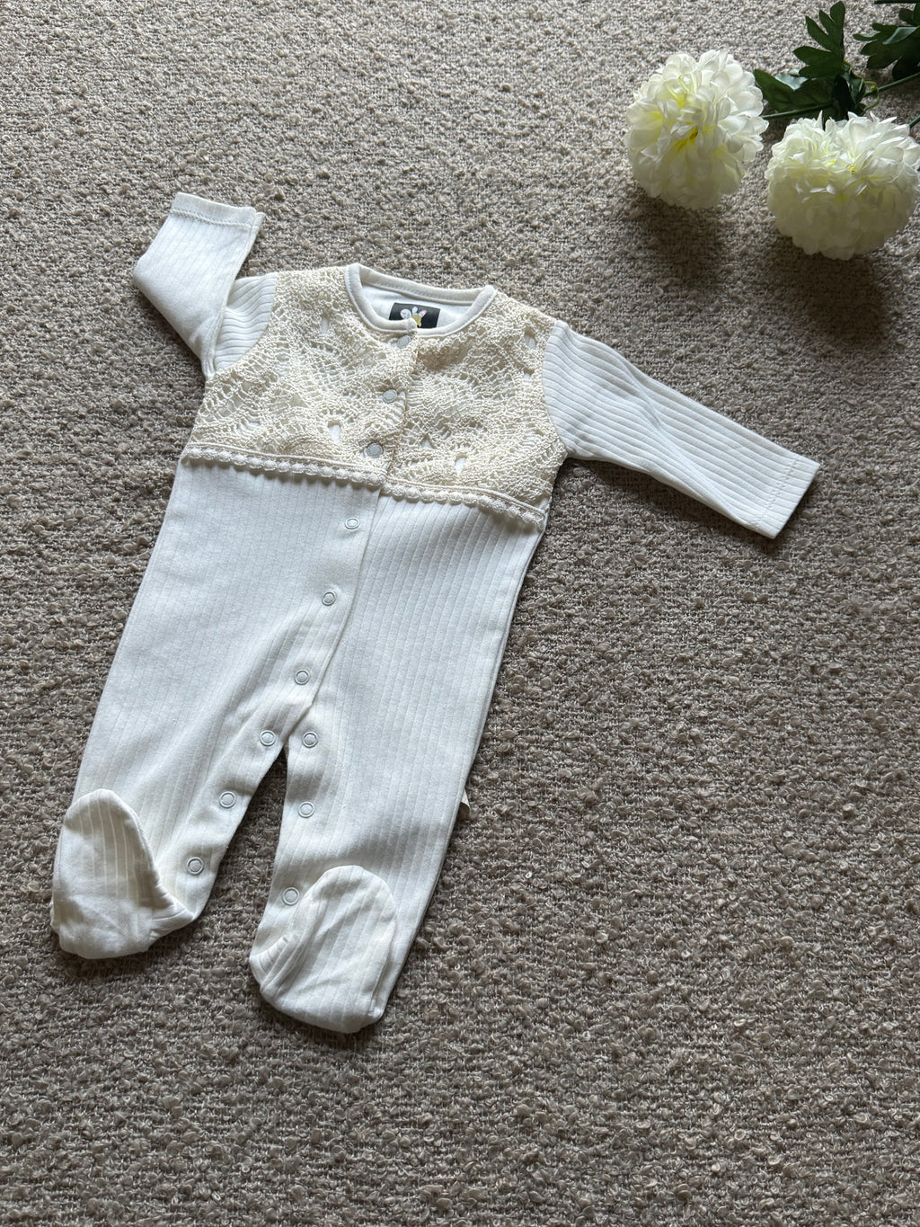 Lange Héritage Lace Knit Romper – Ivory
