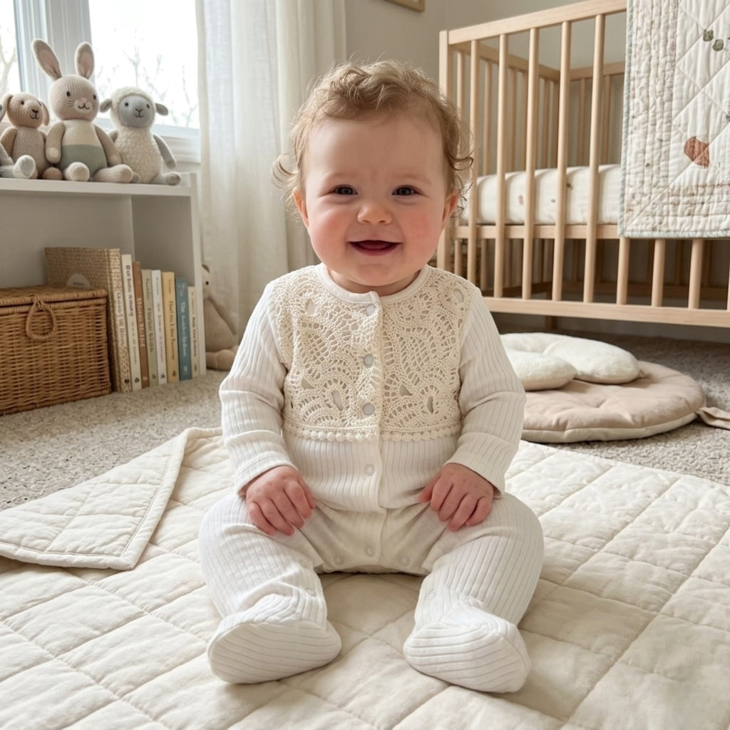 Lange Héritage Lace Knit Romper – Ivory