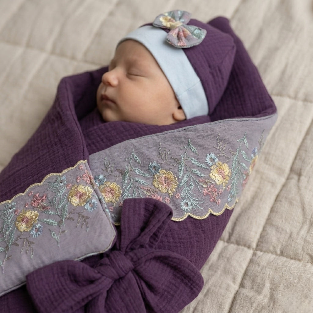 Lange Héritage Prune Fleur Drape Set