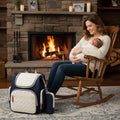 Nautical Chic Quilted Diaper Backpack