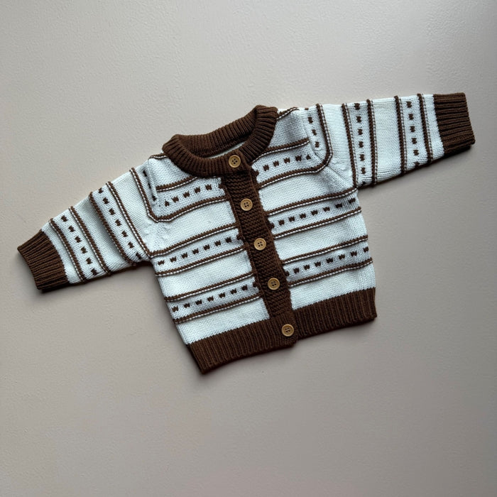 Cocoa Heritage Knit Cardigan & Jumpsuit Set