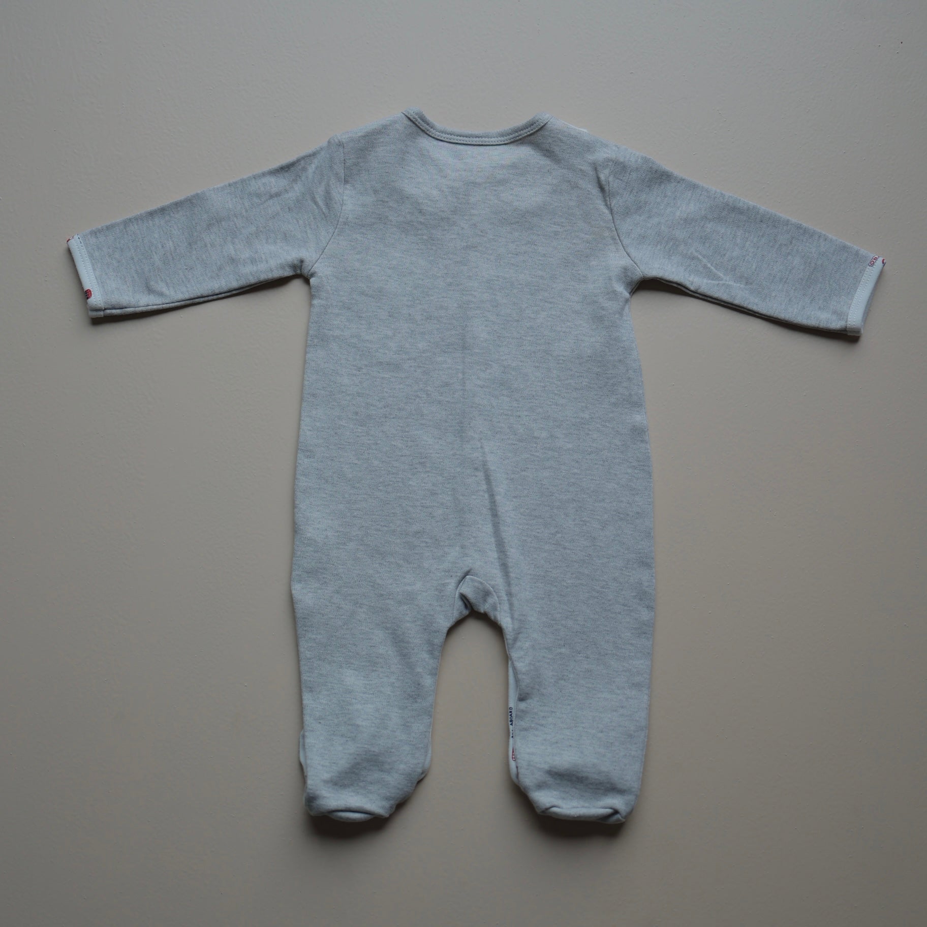 Light Grey Little House Footed Romper