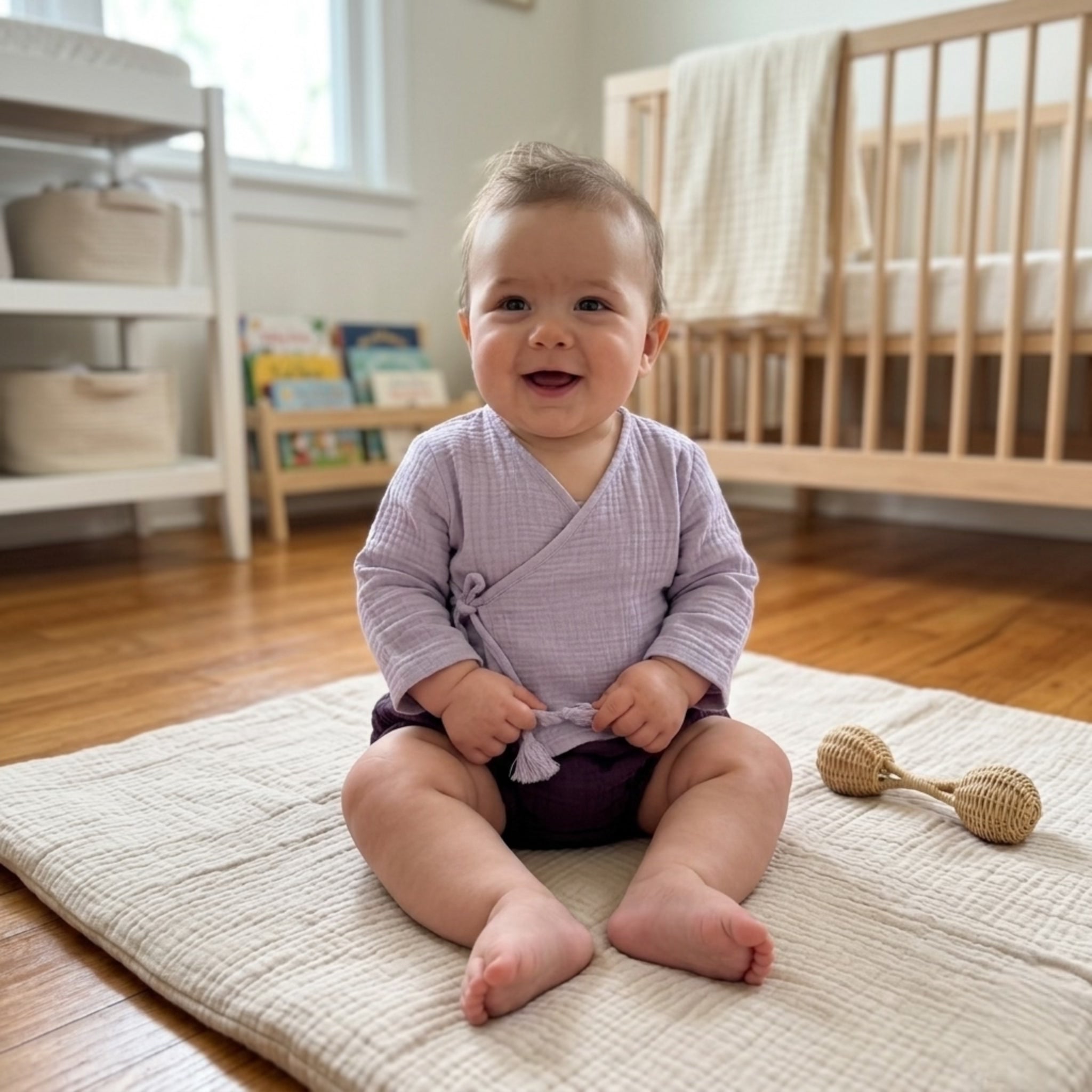 Lilac Plum Whisper Muslin Set