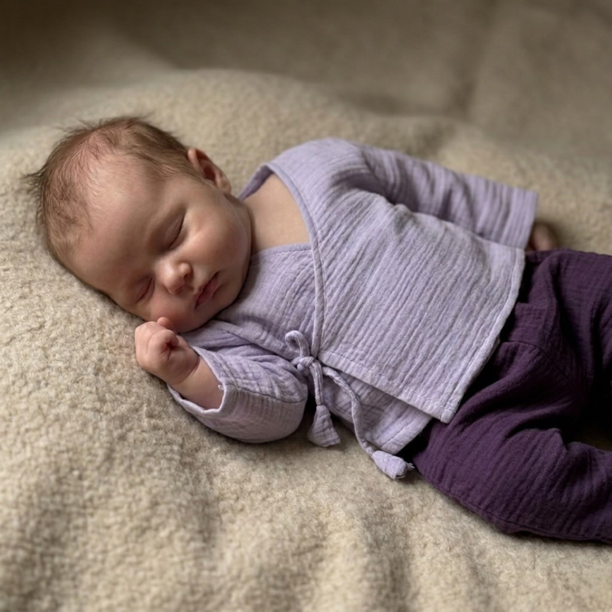 Lilac Plum Whisper Muslin Set