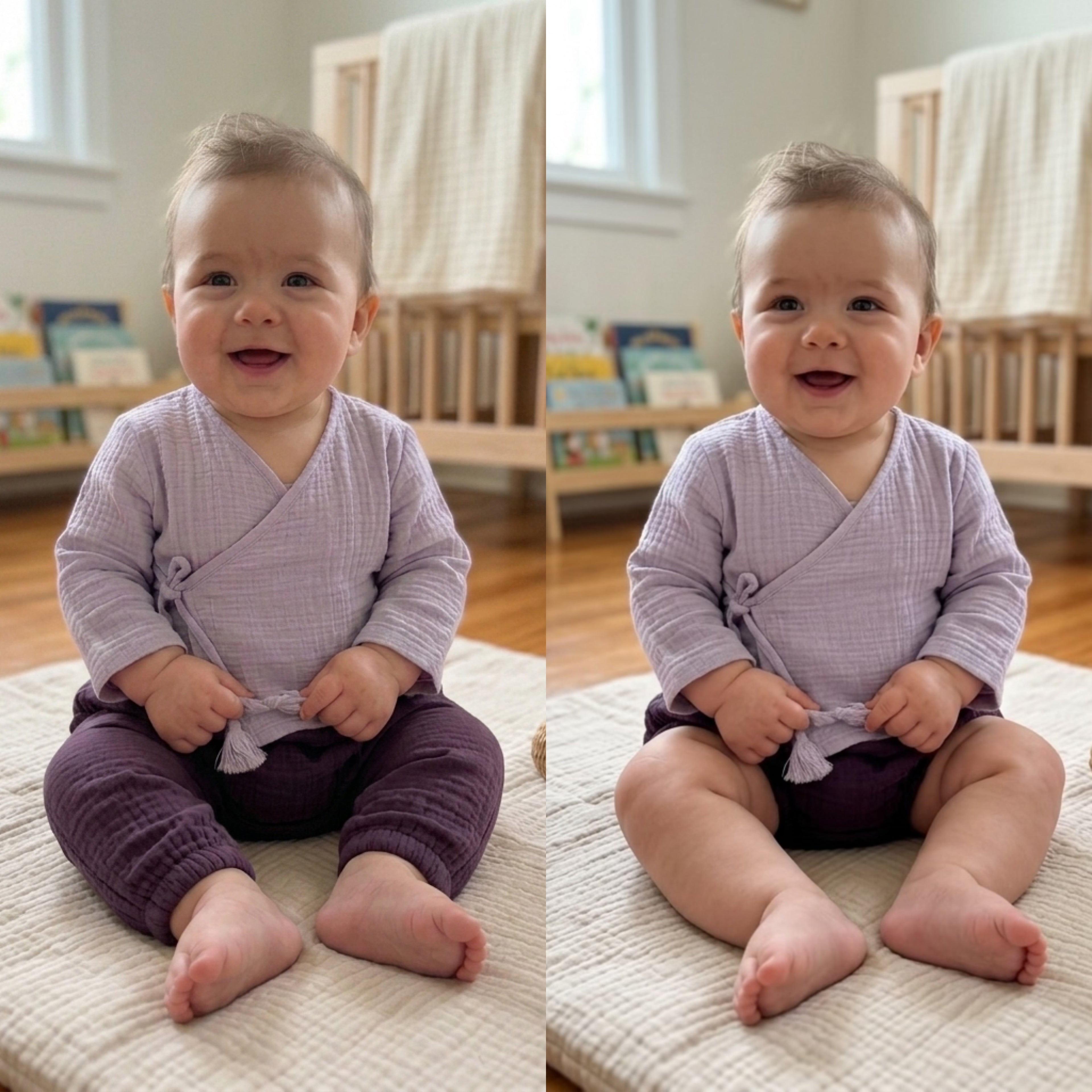 Lilac Plum Whisper Muslin Set
