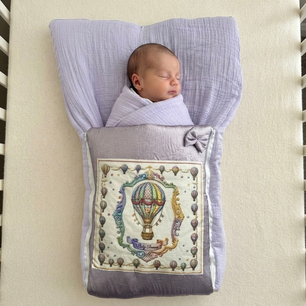 Lilas Rêve — Crushed Satin Baby Sleeping Bag