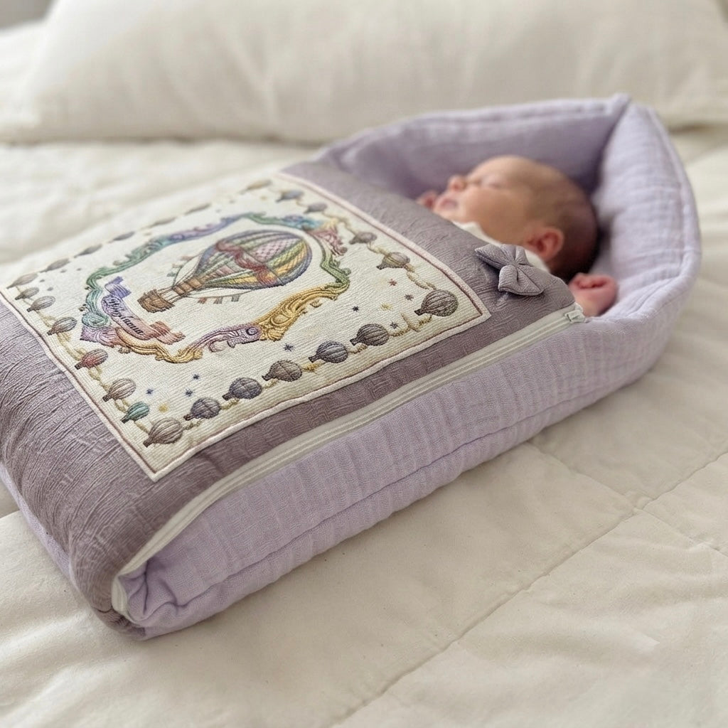 Lilas Rêve — Crushed Satin Baby Sleeping Bag