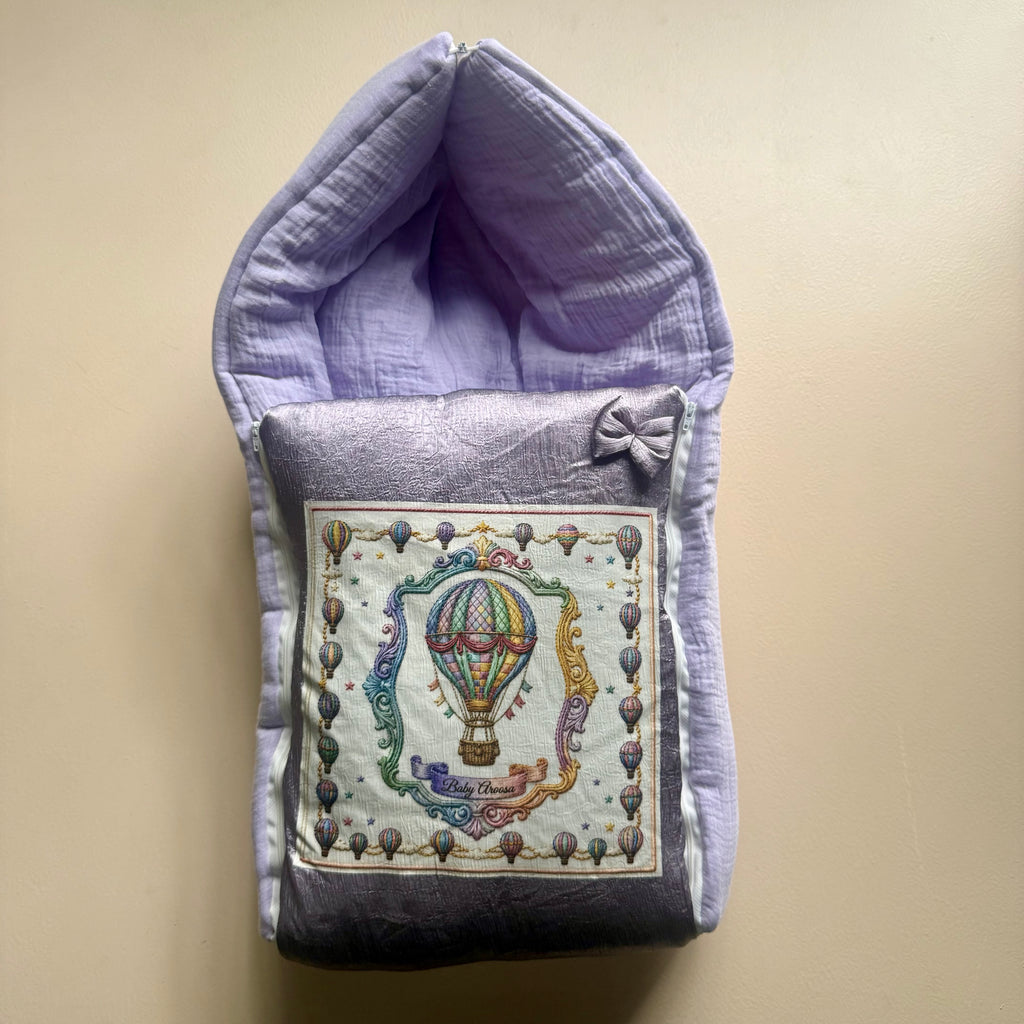 Lilas Rêve — Crushed Satin Baby Sleeping Bag