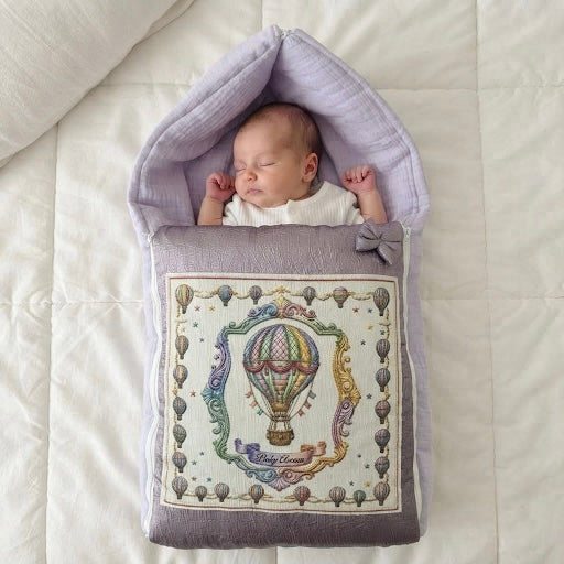 Lilas Rêve — Crushed Satin Baby Sleeping Bag