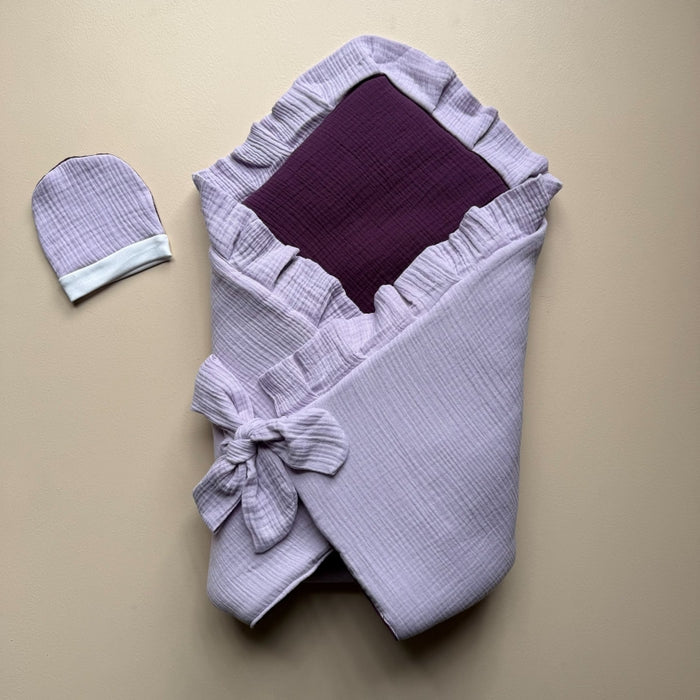 Amour Lavande Reversible Baby Drape Set