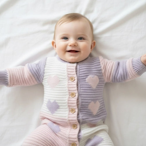 Blush and Lilac Heart Romper