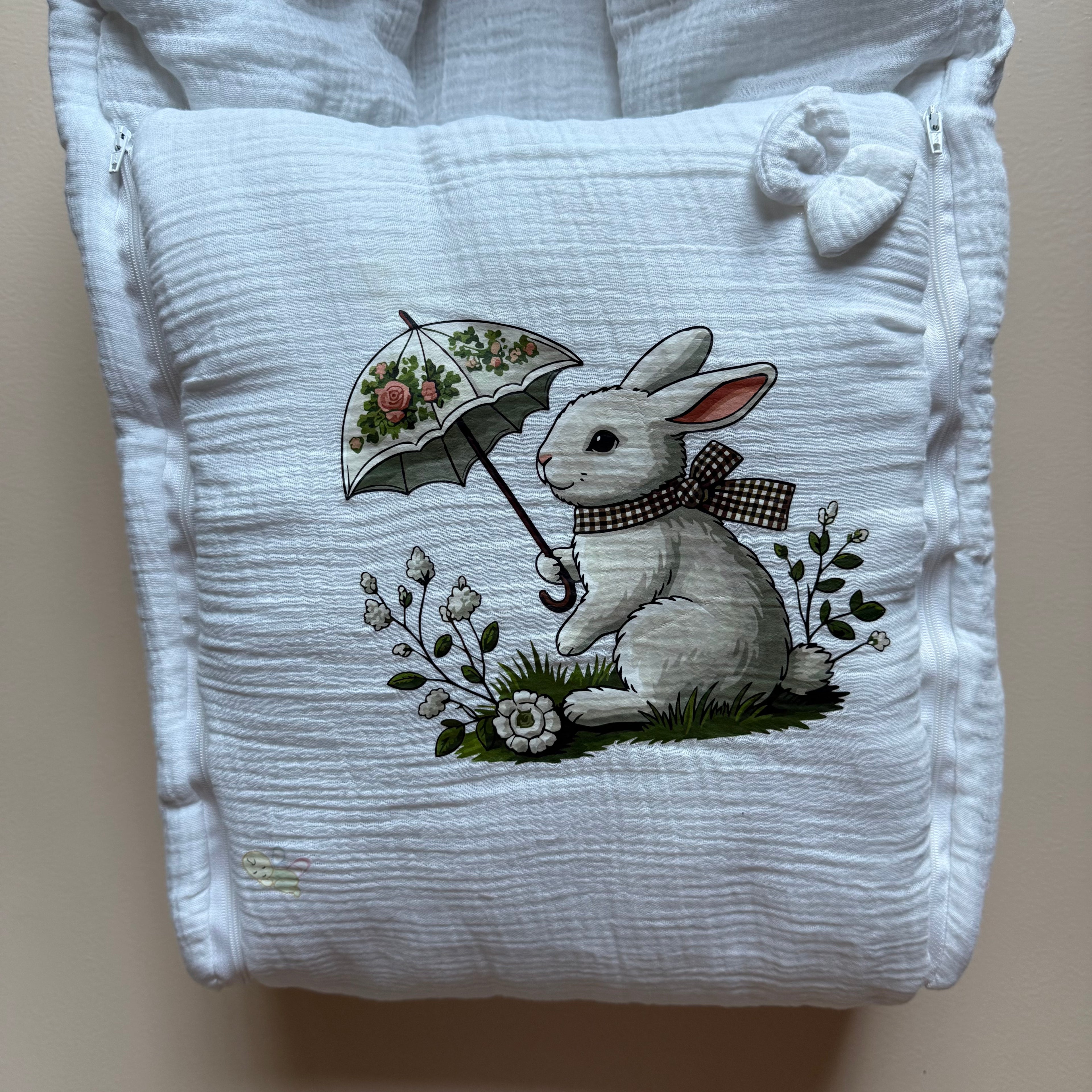 Meadow Bunny Snuggle Muslin Sleeping Bag