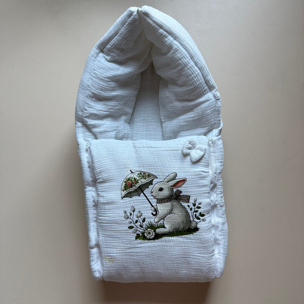 Meadow Bunny Snuggle Muslin Sleeping Bag