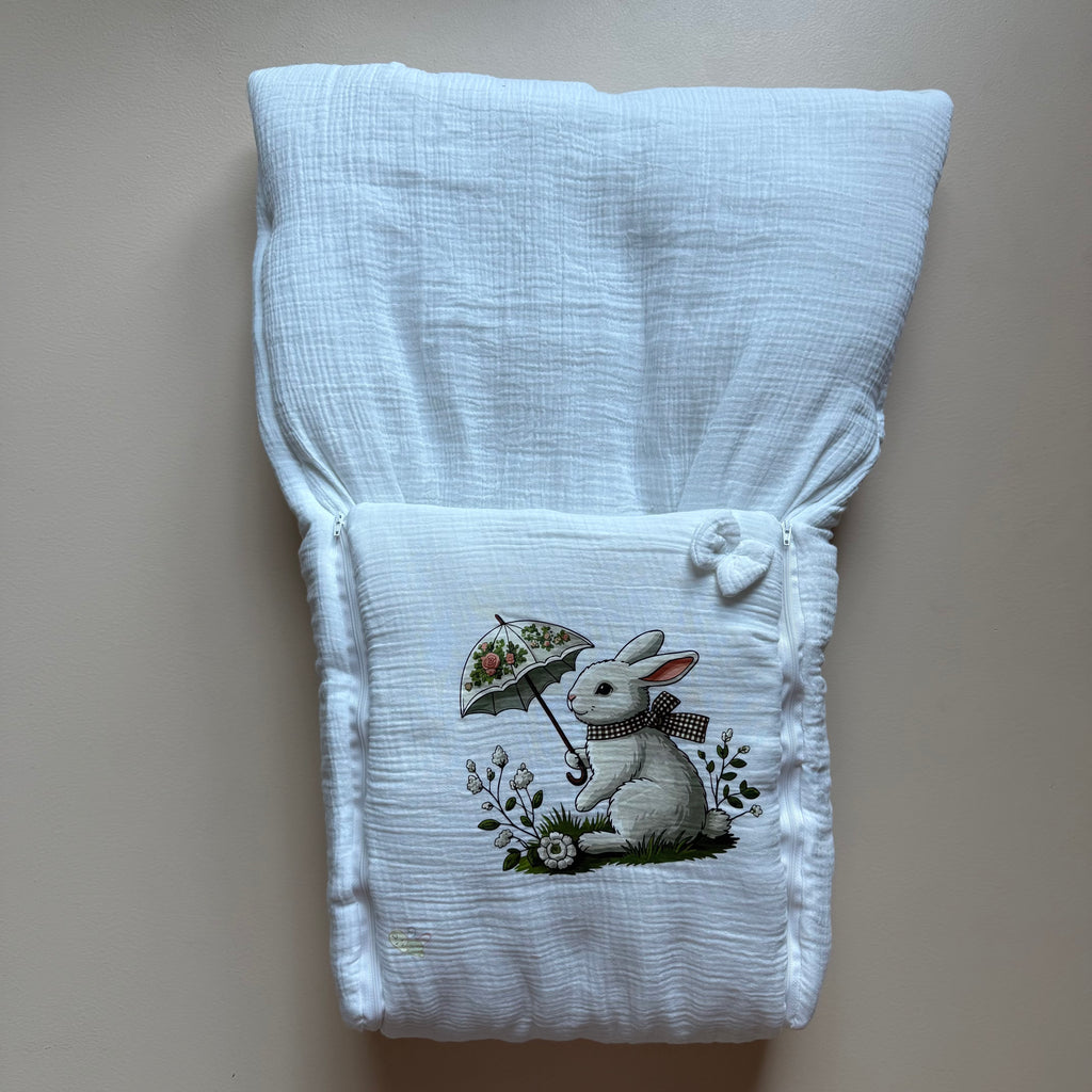 Meadow Bunny Snuggle Muslin Sleeping Bag