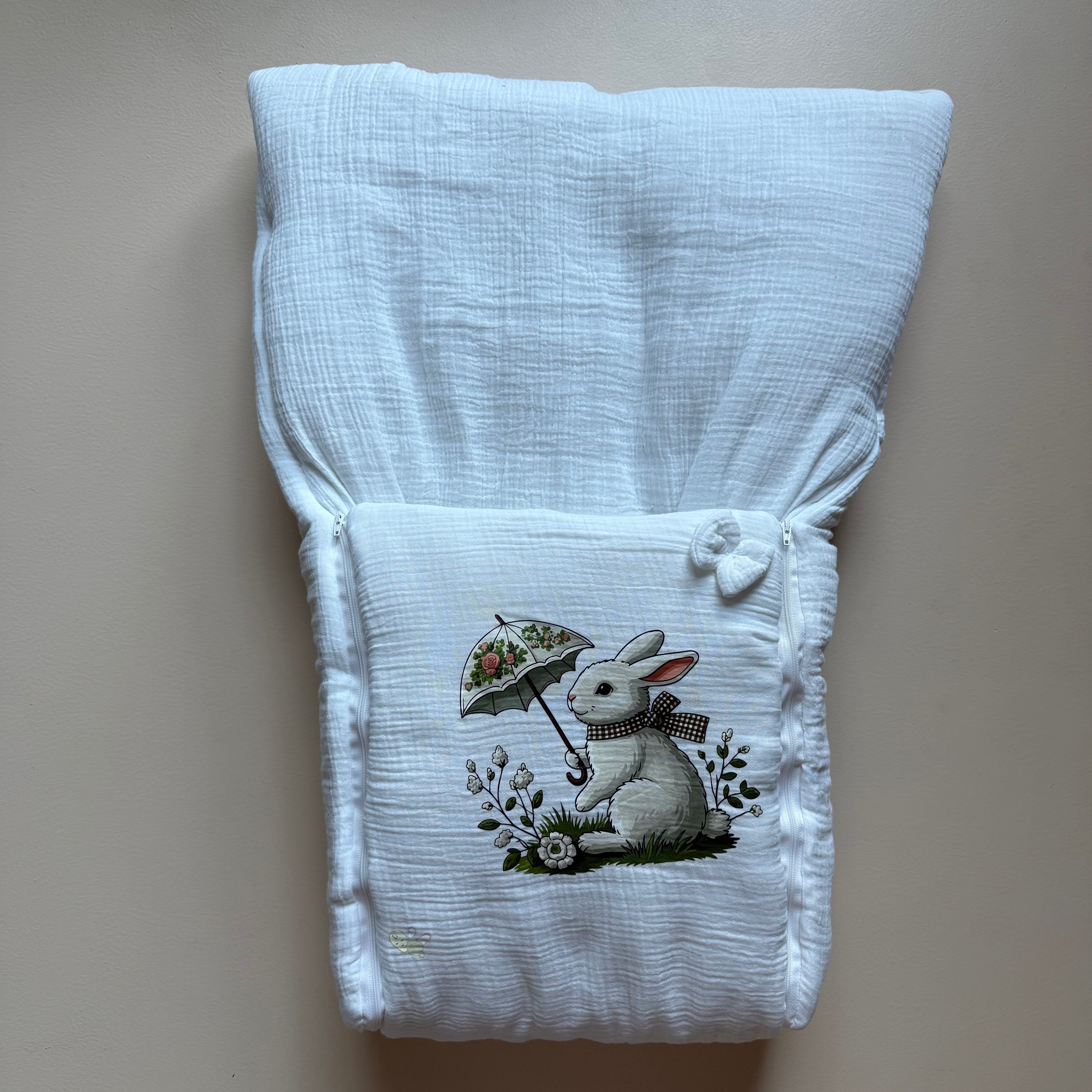 Meadow Bunny Snuggle Muslin Sleeping Bag