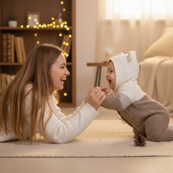 Ombre Bunny Knit Jumpsuit