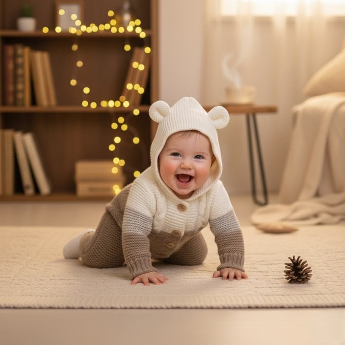 Ombre Bunny Knit Jumpsuit