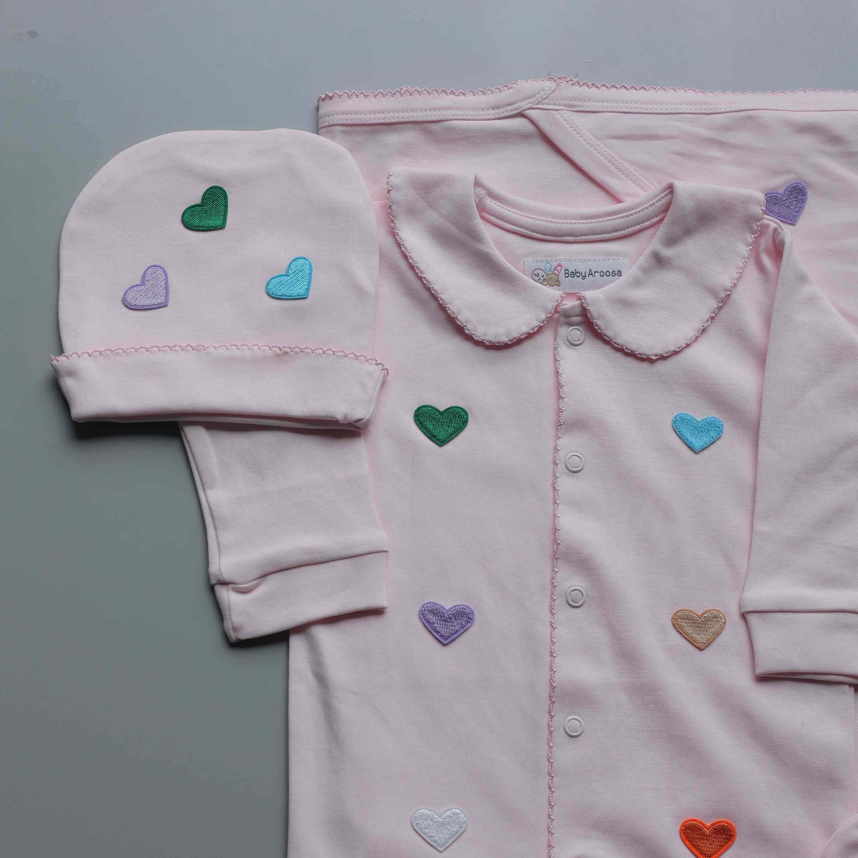 FlutterHeart Romper Set