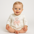 Peach Blossom Cot Baby Half Romper