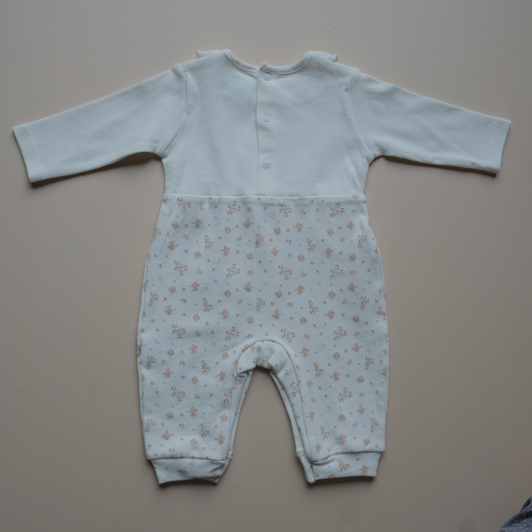 Peach Blossom Cot Baby Half Romper