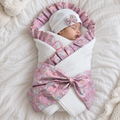 Petal & Pearls – Luxury Muslin Drape & Cap Set