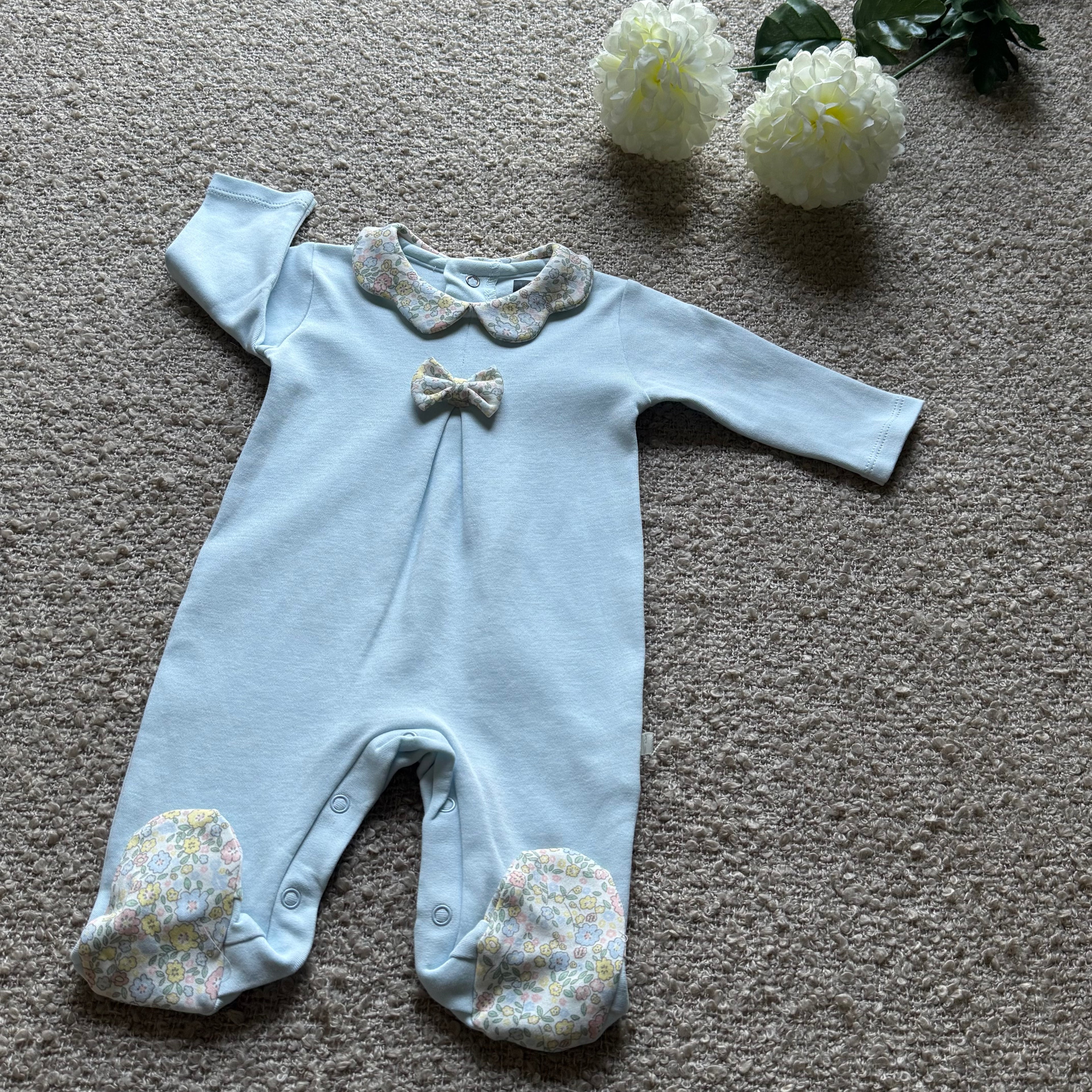 Petit Fleur Bleu Romper