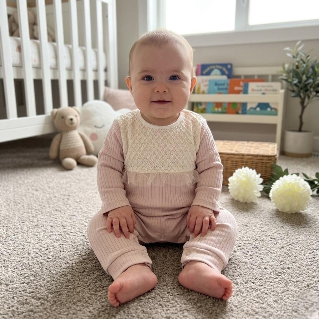 Petite Héritage Rosée Knit Romper