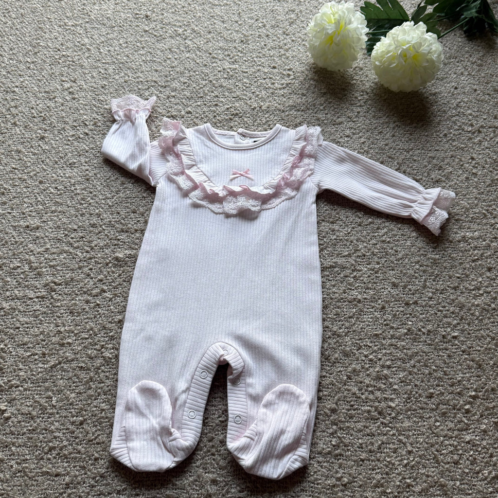 Petite Rosée Lace Trim Romper