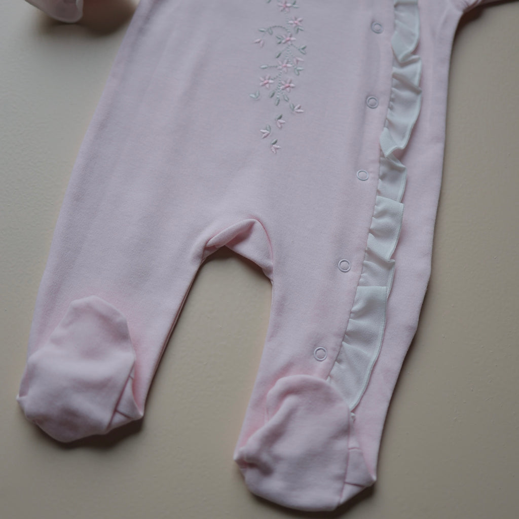 Pink Meadow Baby Romper