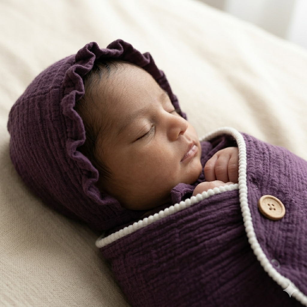 Plum Petal Muslin Swaddle Set