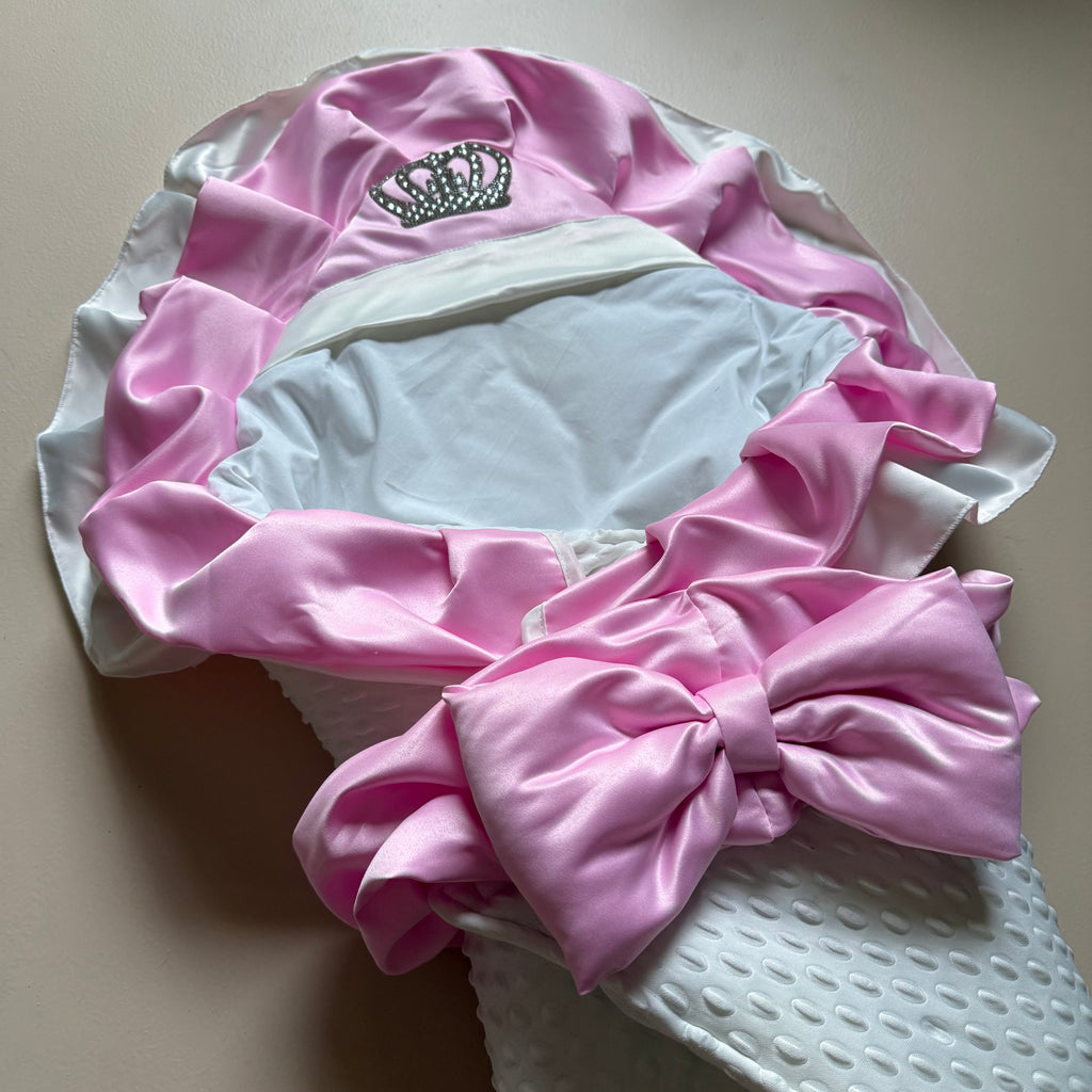 Princess Crown Luxe Baby Drape with Attached Hood