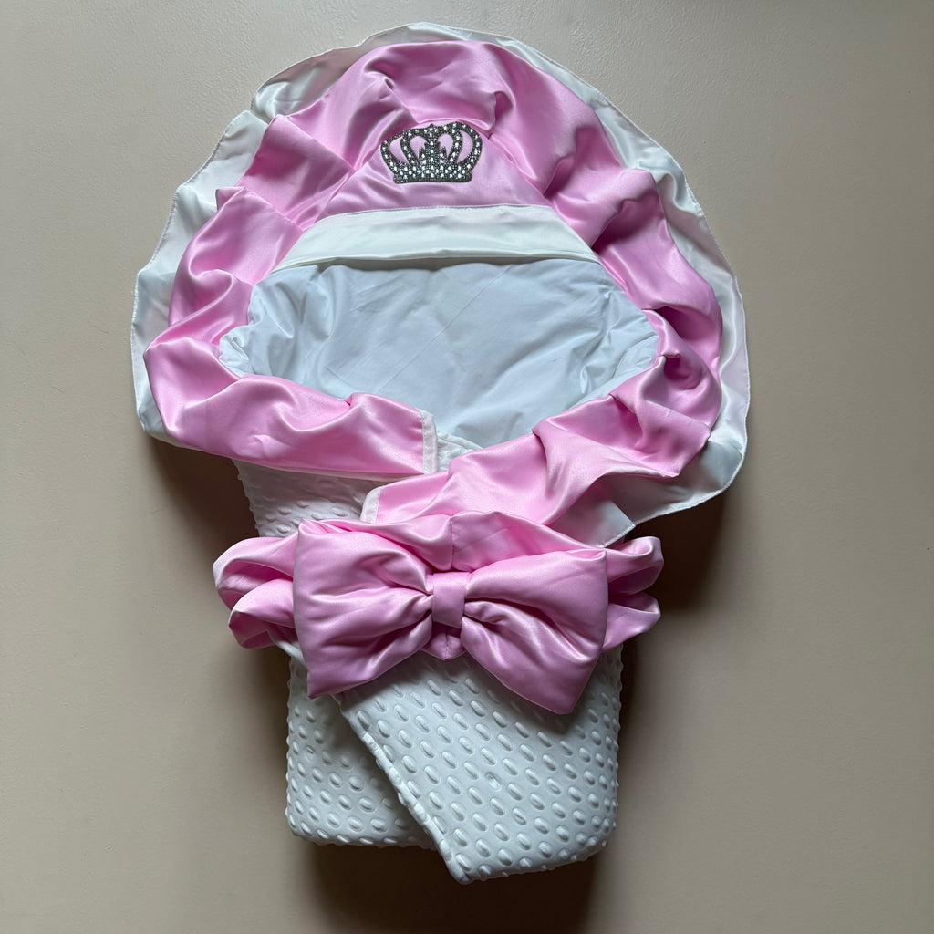 Princess Crown Luxe Baby Drape with Attached Hood
