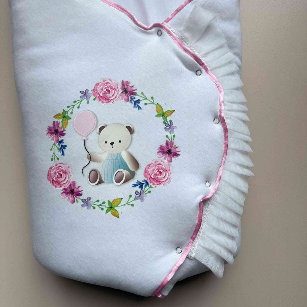 Teddy in Bloom Baby Drape