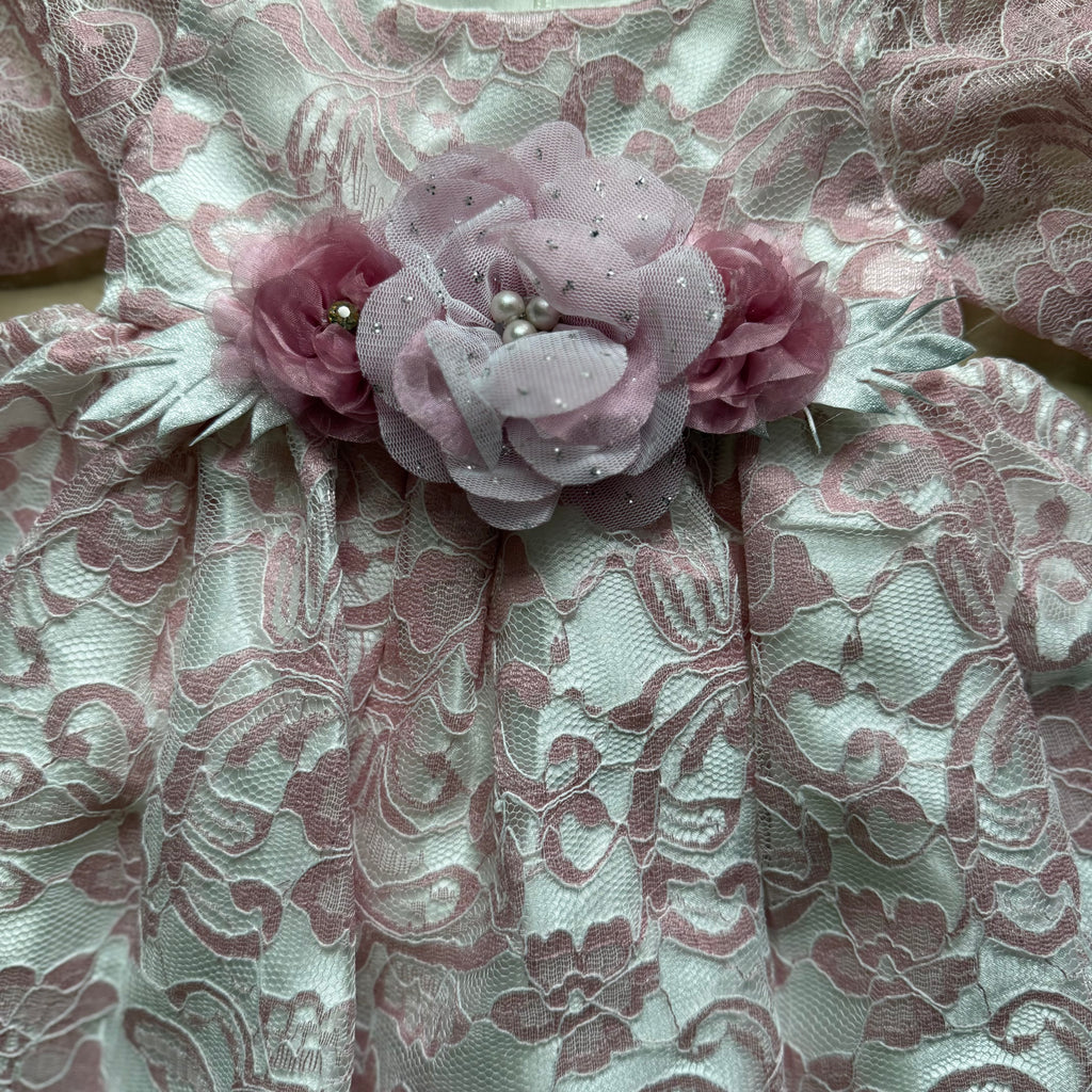 Rosé Fleur Lace Frock Set